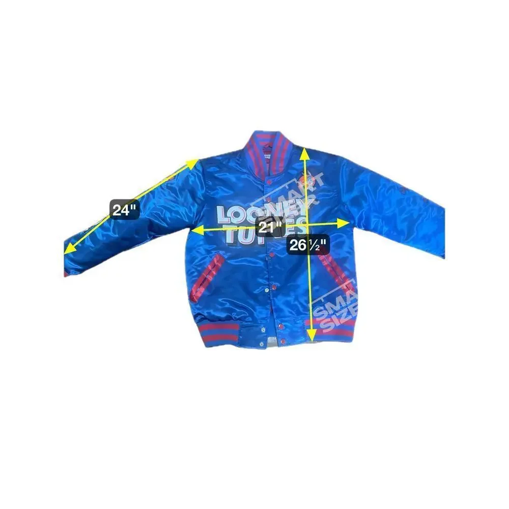 Headgear Classics Looney Tunes Blue Satin Jacket. Size:S
